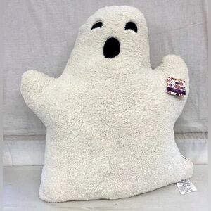 NWT HUGE Novogratz Halloween Ghost Shaped Sherpa Plush Soft Throw Pillow Bedding